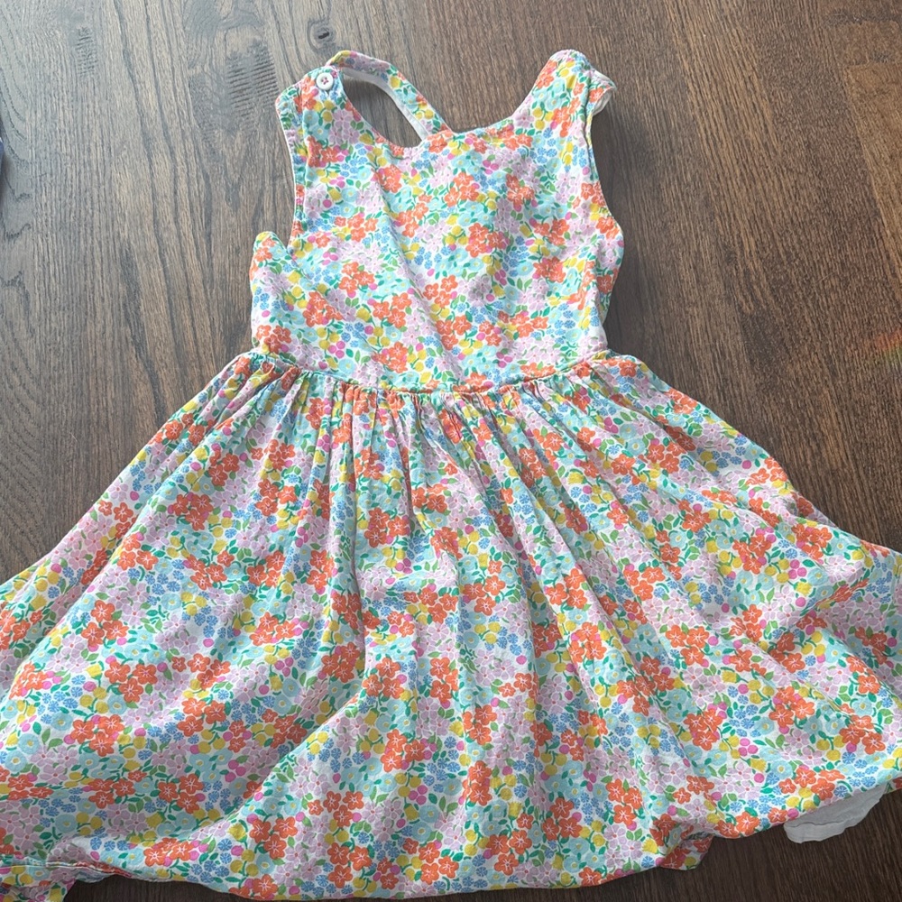Mini Boden Cross Back Floral Kids Dress